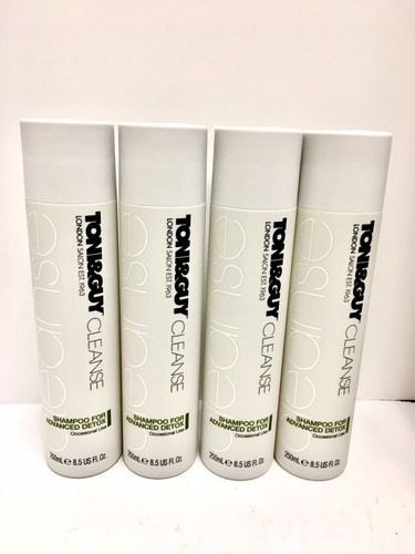 Toni & Guy Cleanse Shampoo For Detox 8.5 Oz 250ml Lot Of 4