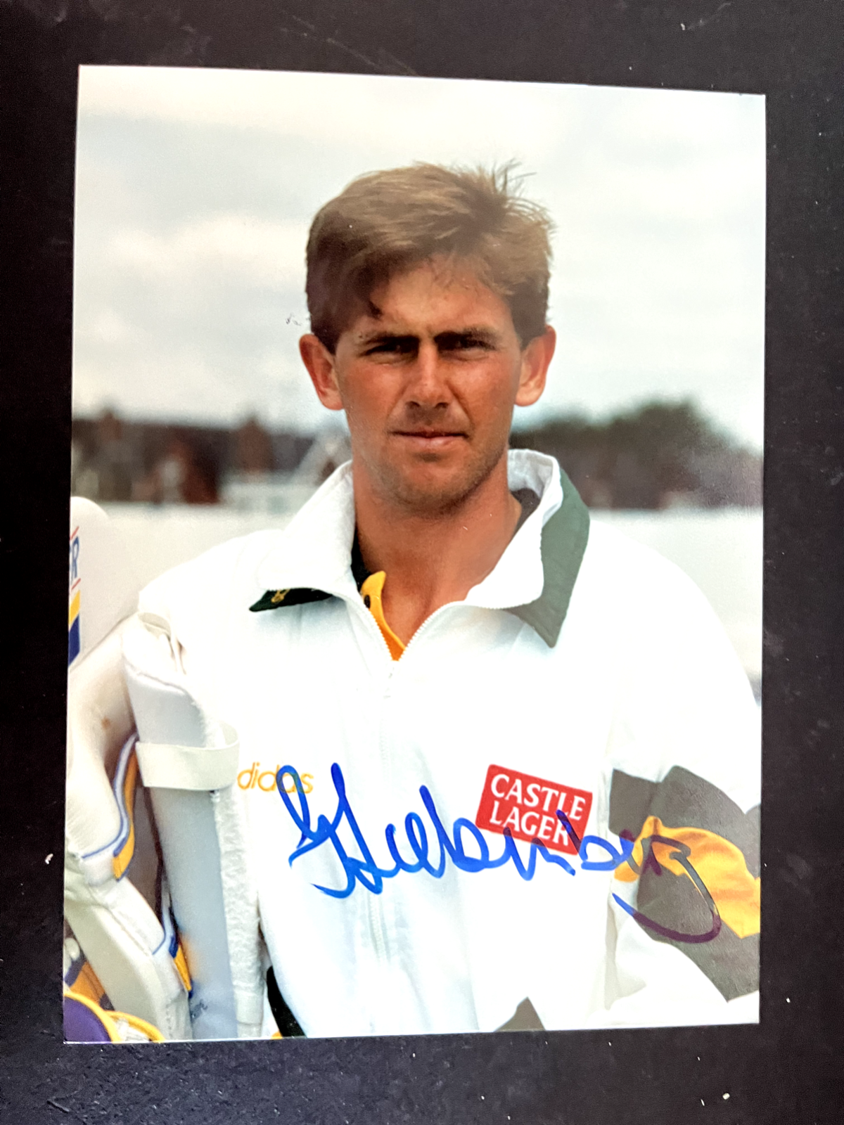 GERHARDUS LIEBENBERG - FORMER SOUTH AFRICAN CRICKETER - EXCELLENT SIGNED PHOTO
