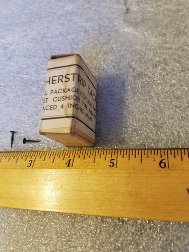 1 box (92 pcs) Old Vintage Weatherstrip/ Upholstery Tacks  -unbranded.