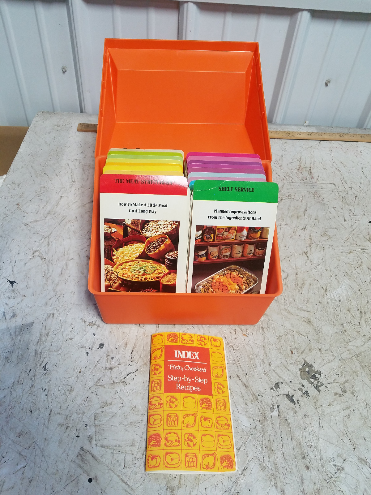 Vintage 1976 Orange Betty Crocker Recipe Card Library Step by Step 720 Ideas