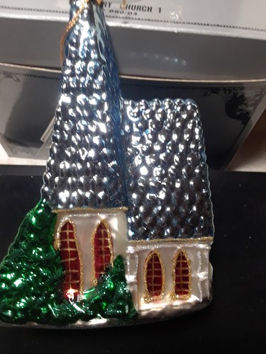 Kurt adler glass christmas ornaments polonaiseCountry church