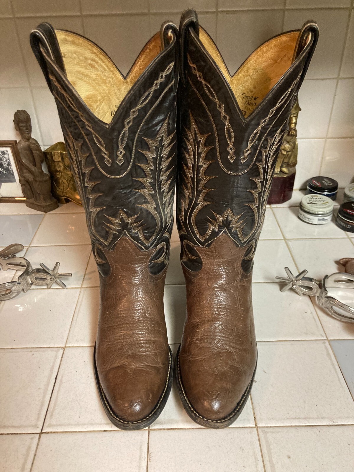 TONY LAMA 6703 BROWN MADE IN USA COWBOY WESTERN BOOTS 7.5 D | eBay