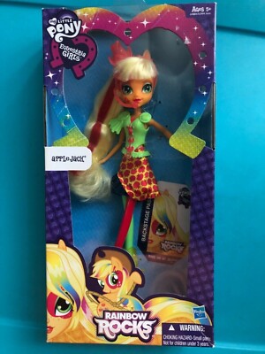 My Little Pony Equestria Girls 9  doll Applejack NEW Hasbro toy 2014 RARE 