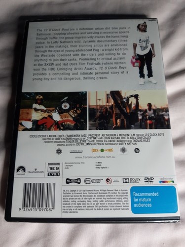 12 O'CLOCK BOYS. 2014. Dvd.Brand New,Sealed.Reg 4