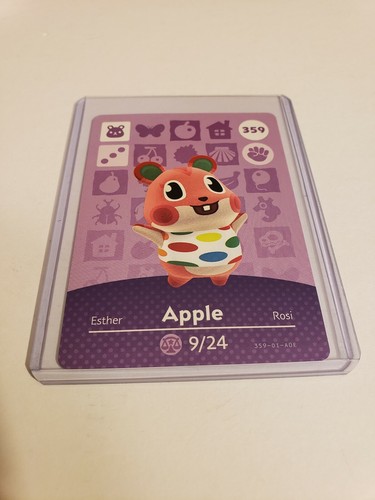 Apple # 359 Animal Crossing Amiibo Card AUTHENTIC Series 4 NEW