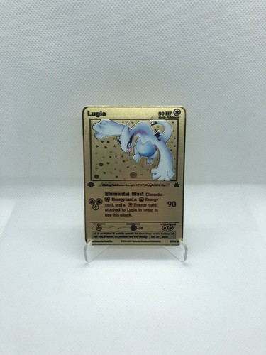 Pokemon Lugia Metallkarte Gold Englisch