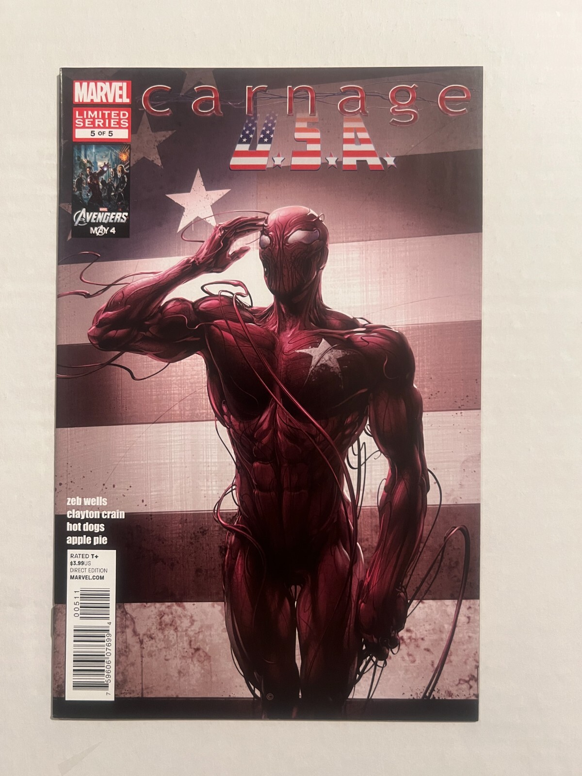 CARNAGE USA #5 LAST ISSUE AGENT VENOM APPEARANCE CLAYTON CRAIN