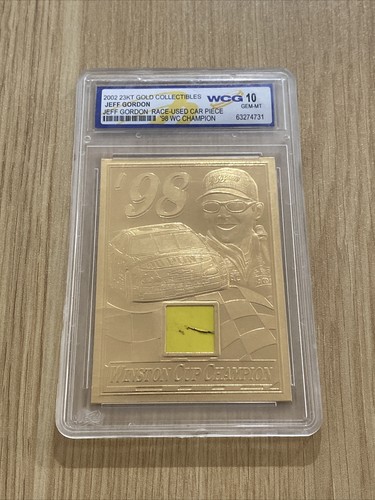 Jeff Gordon 2002 23kt Gold Collectibles WCG 10 GEM-MT Race