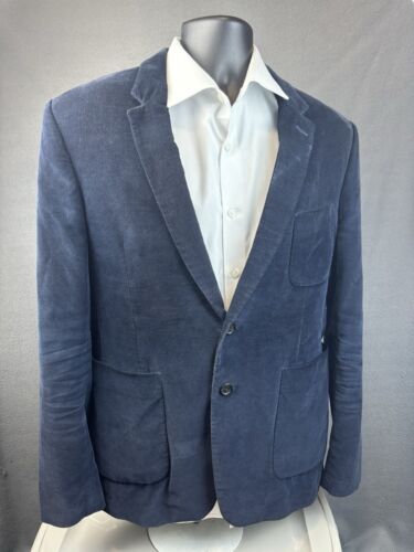Burberry London Corduroy Sport Jacket Mens 54R Blue 2 Button Burberry London Corduroy Sport Jacket Mens 54R Blue 2 Button