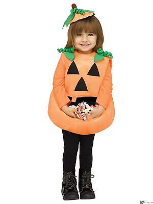 Fun World Candy Collector Jack Pumpkin Girls 2pc Toddler Costume, Orange