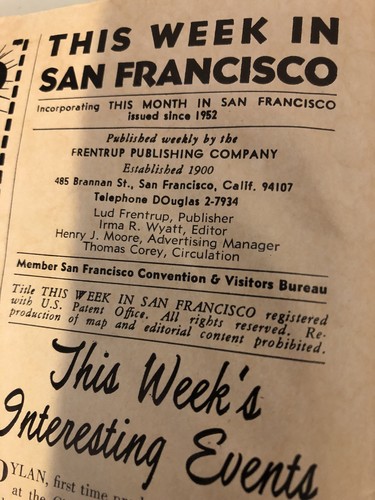 THIS WEEK IN SAN FRANCSCO  (San Francisco CA)  JANUARY 24, 1966