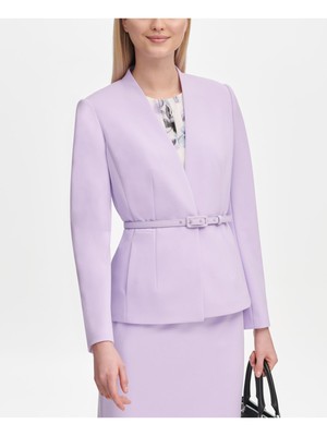 

CALVIN KLEIN Женский фиолетовый пиджак на одной пуговице с поясом Petites, T91JC493