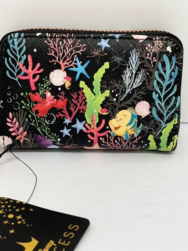 Loungefly Disney Little Mermaid Flounder Zippered Wallet/Cardholder NWT