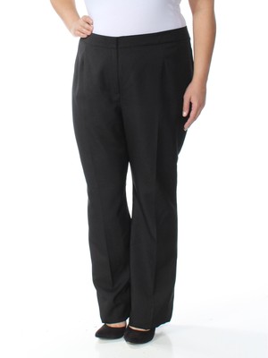 

LE SUIT Женские черные прямые брюки без защипов спереди, Черный, 800007463