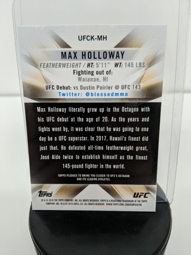 Max Holloway UFC Topps Chrome 2018 Knockout UFCK-MH