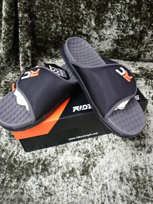 Ride Concepts Men's Black/Orange Coaster Slide Sandals Size 9 NIB