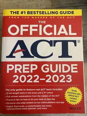 The Official ACT Prep Guide 2022-2023, (Book + Online Course) by ACT (2022,...