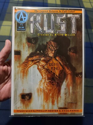 RUST #1. ADVENTURE COMICS (1992). VF+/NM-. 1ST APPEARANCE OF SPAWN IN AN AD! TO.