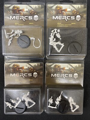 Mercs Miniatures lot of 4 FCC Housemaster Yellow Jackets Sniper Demolition Troop