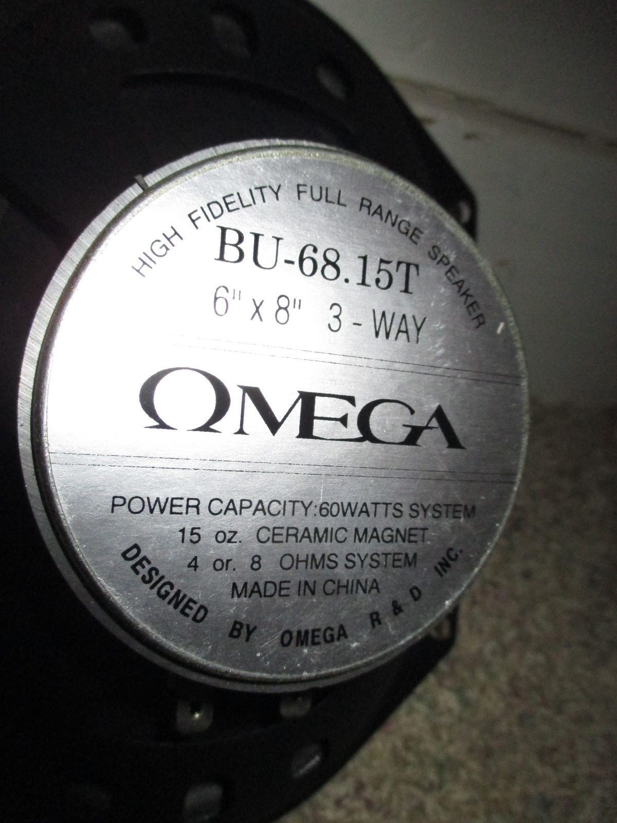 2 Omega High Fidelity Full Range Speakers BU-68.15T 6