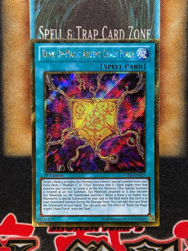 Yugioh Rank-Up-Magic Argent Chaos Force PGLD-EN027 Gold Secret Rare 1st Ed  NM | eBay