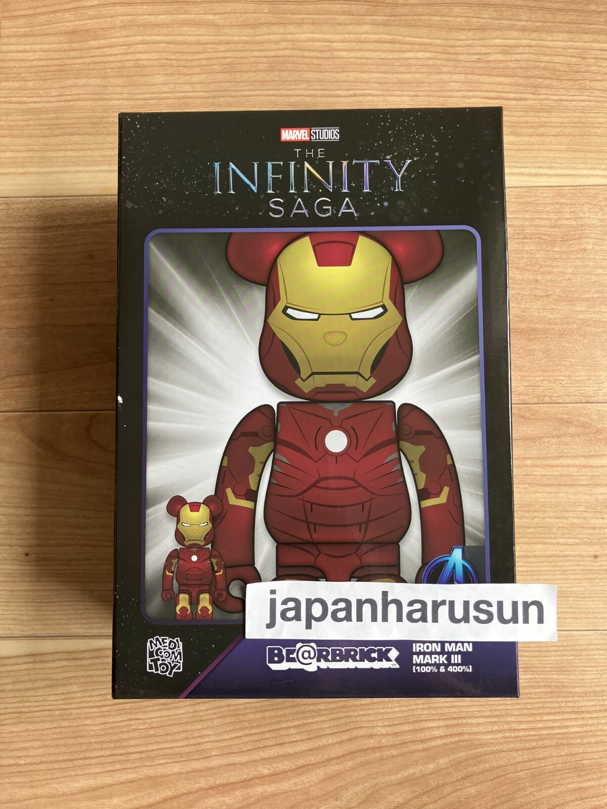 メディコムトイ 25周年 ベアブリック アイアンマン 400% MEDICOM TOY - 25周年 BE@RBRICK IRON MAN MARK Ⅲ 400% 100% MEDICOM