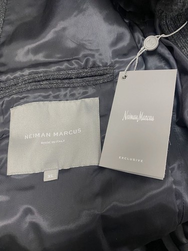 Pre-owned Neiman Marcus $895  Men's Gray Wool Blend Coat Jacket Size Xl