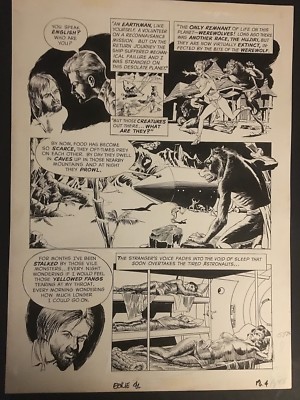 EERIE #46 PLANET OF THE WEREWOLVES ORIGINAL ARTWORK BY REED CRANDALL COMP.9 PGS