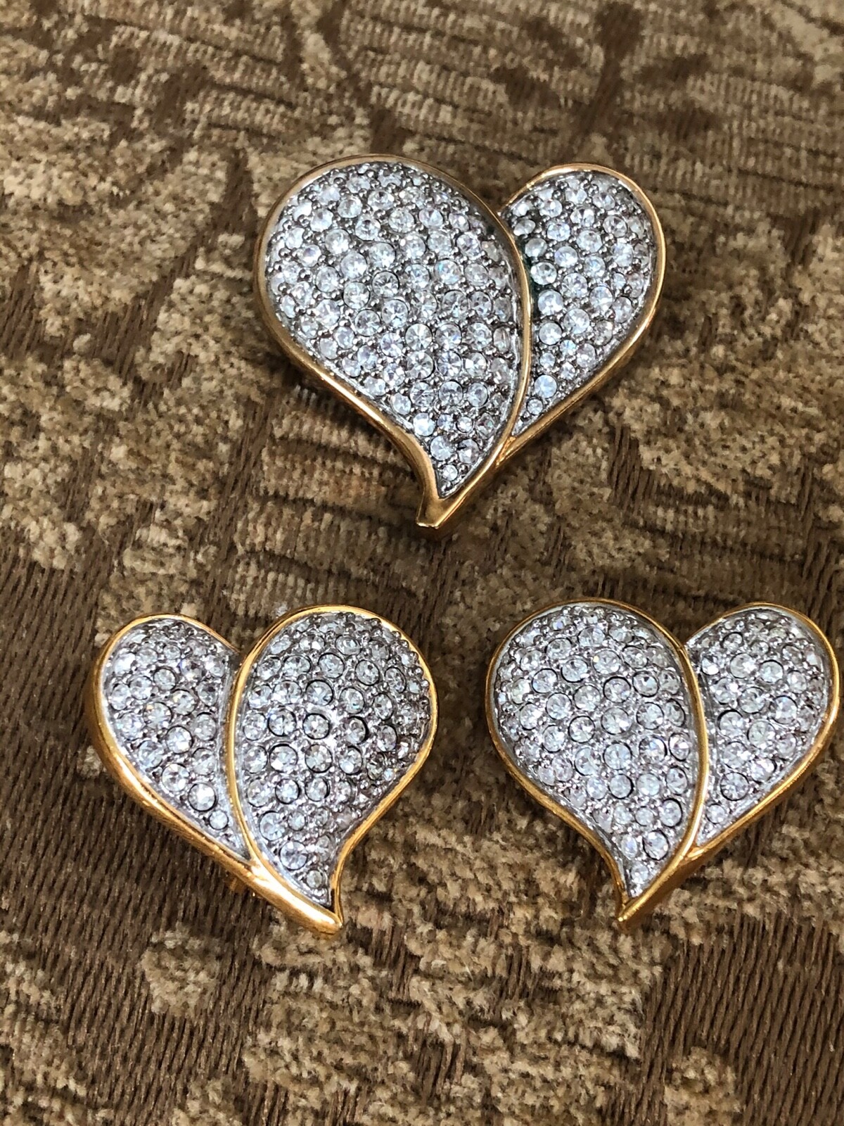 美品☆SWAROVSKI☆ハート&サークル コンビきらきらブレスレット