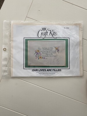 Janlynn Better Homes & Gardens OUR LIVES ARE FILLED Kit 27825 Sealed Vtg 1982