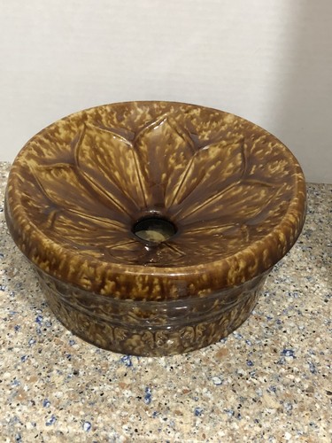 Rockingham Yellowware Spittoon Cuspidor 1860’s