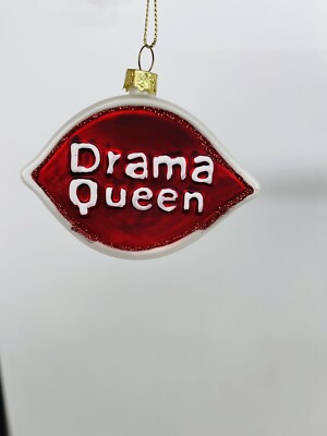 Cody Foster DRAMA QUEEN Glass Ornament GO-8720 New  