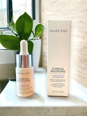 New In Box Mary Kay Clinical Solutions C + Resveratrol Line - Reducer Full Size