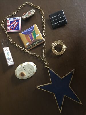 Hand Crafted Blue Star Necklace And Assorted Pins (Approx. 7  Long Necklace)