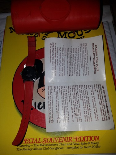Vintage Bradley Mickey Mouseketeers Watch & Limited Edition Club Scrapbook