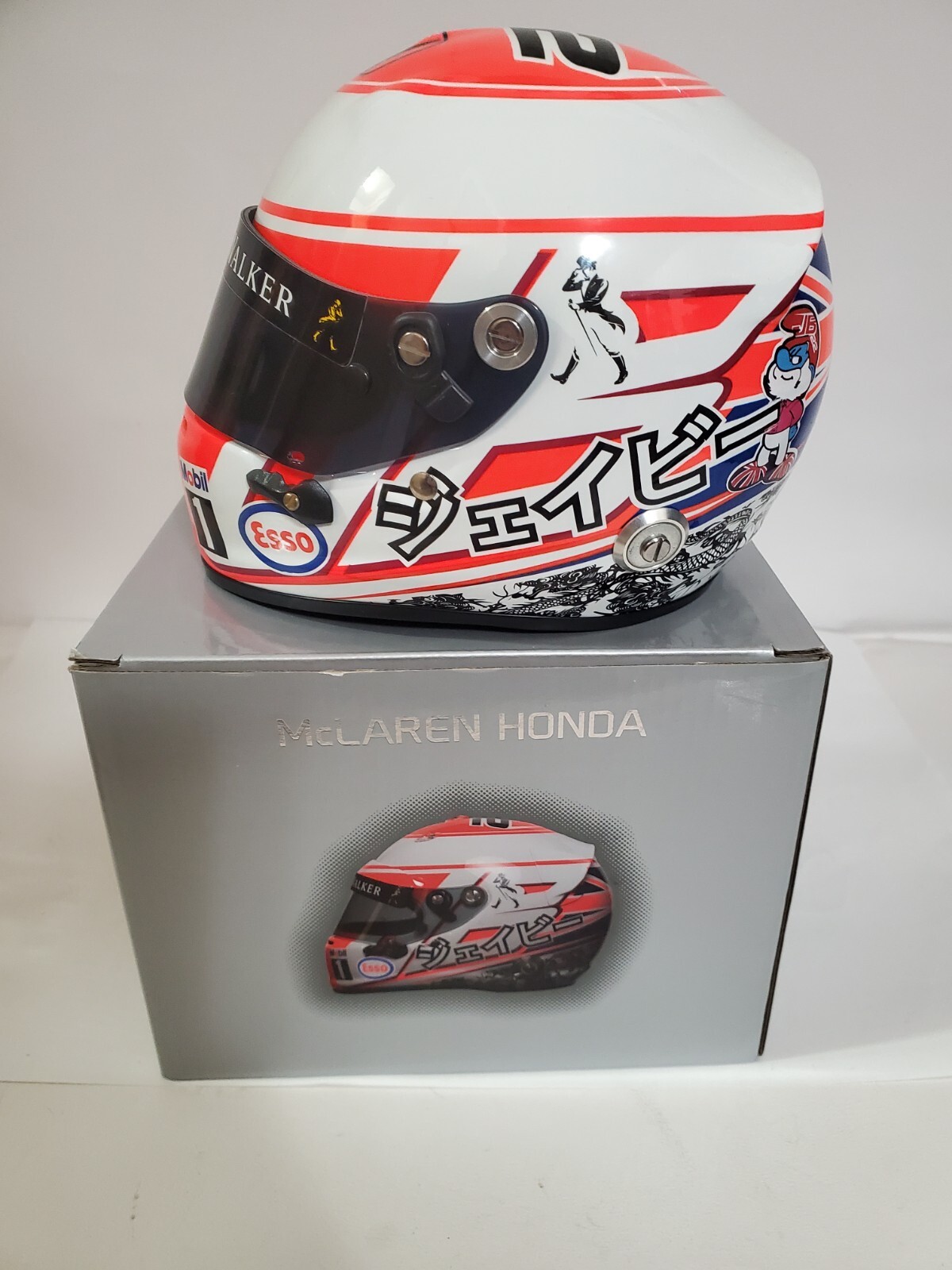 Jenson Button　直筆サイン入り　1/2ヘルメット JENSON BUTTON 2014 JAPAN GP F1 1/2 1:2 SCALE HELMET | eBay