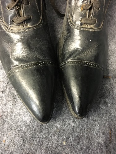 Custom tailored antique edwardian victorian lace up granny boots ext 9.5 x 2 5/8