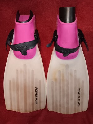 MARES Power Plana AMF Medium White/Pink DIVING FINS Open Heel 22'' Long Read