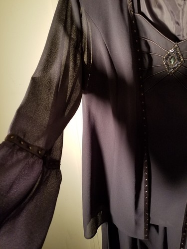 MISTY LANE EVENING Womens Gray 3Pc Maxi Skirt Tank Cardigan Suit Sz 12 Pre-owned