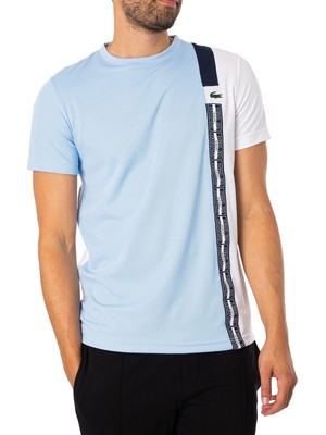 

Мужская спортивная футболка Lacoste из переработанной ткани, синяя, Синий, TH1784-00-LVI
