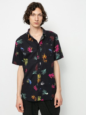 

Vans Reality Coral Shirt Мужская черная футболка для активного отдыха Повседневная футболка с коротким рукавом, Черный, Vans Reality Coral Shirt