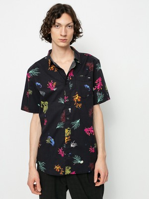 Vans Reality Coral Shirt Мужская черная футболка для активного отдыха Повседневная футболка с коротким рукавом