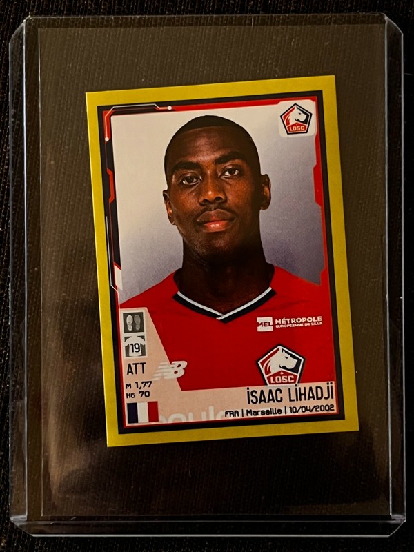 Sticker Panini  Foot 2022 Rookie Isaac Lihadji Lille # 140 Toploader Rookie