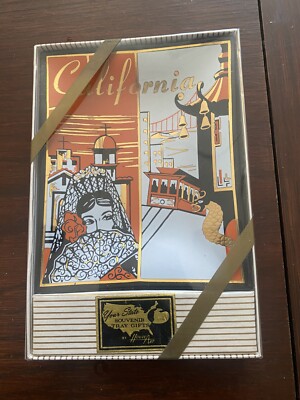 Vintage California Souvenir Ashtray  design Houze Art Tray New in Box  NIB