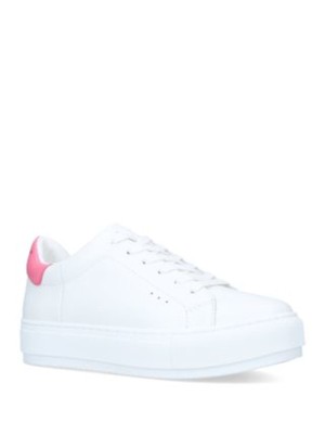 

KURT GEIGER Женские белые кожаные спортивные кроссовки Laney с круглым носком на платформе, Белый, 2339198109