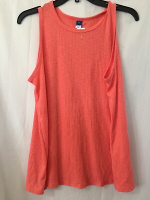 New Old Navy Sleeveless Luxe Swing Tank T-Shirt for Women Large Coral