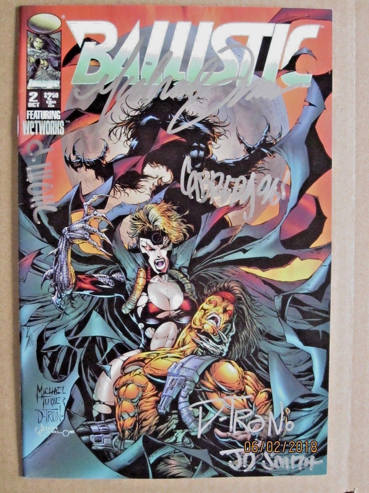 1995 IMAGE COMICS BALLISTIC #2 SIGNED BY MICHAEL TURNER PLUS