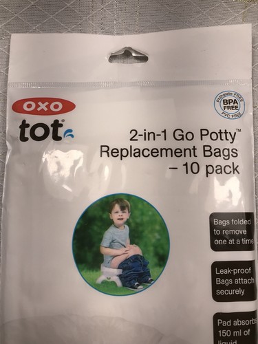 NEW OXO Tot 2 In 1 Go Potty Replacement Bags 10 Count Pack Refill Potty Travel