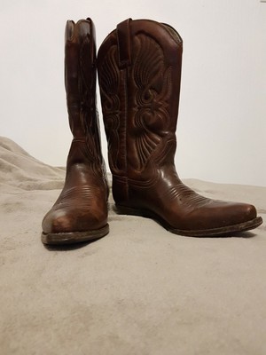 Bottes Santiag Mexicaines 100% Cuir Faites Main - Taille 37 Neuves - Modèle Unique