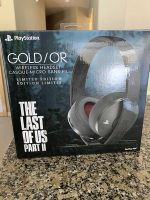 SONY GOLD WIRELESS STEREO PLAYSTATION 4 THE LAST OF US PART 2 7.1 GOLD